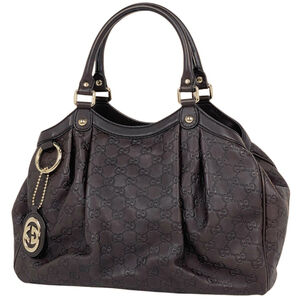 Gucci GUCCI handbag, Guccissima Sukey, Shima leather, brown, 211944, women's.